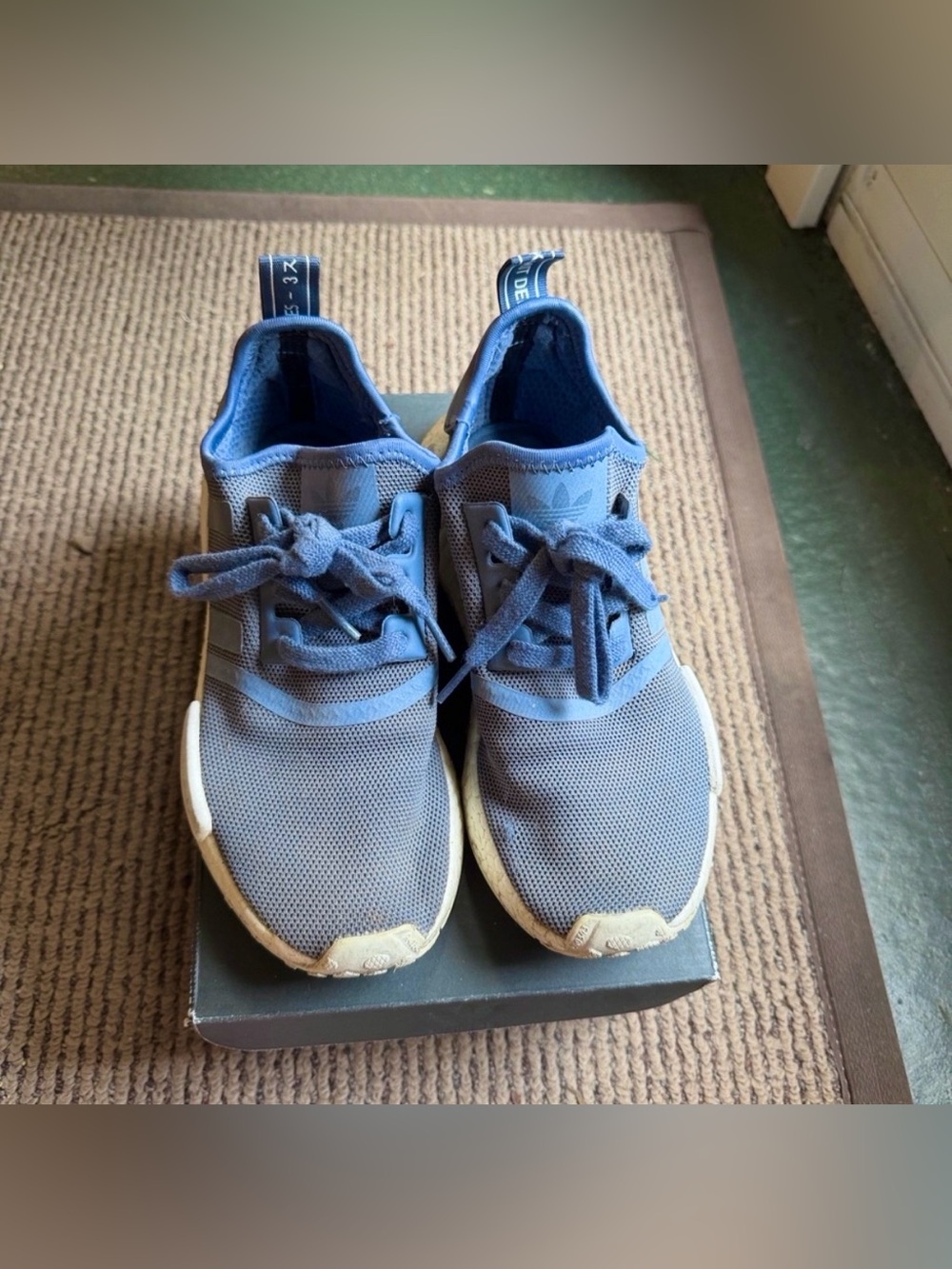adidas Ink Blue NMD R1 Sneaker with White Midsole